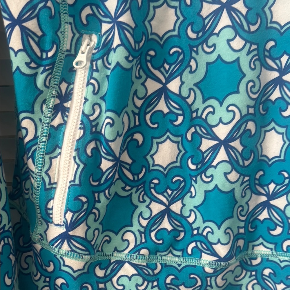 Talbots Blue And White Patterned Pullover - image 2